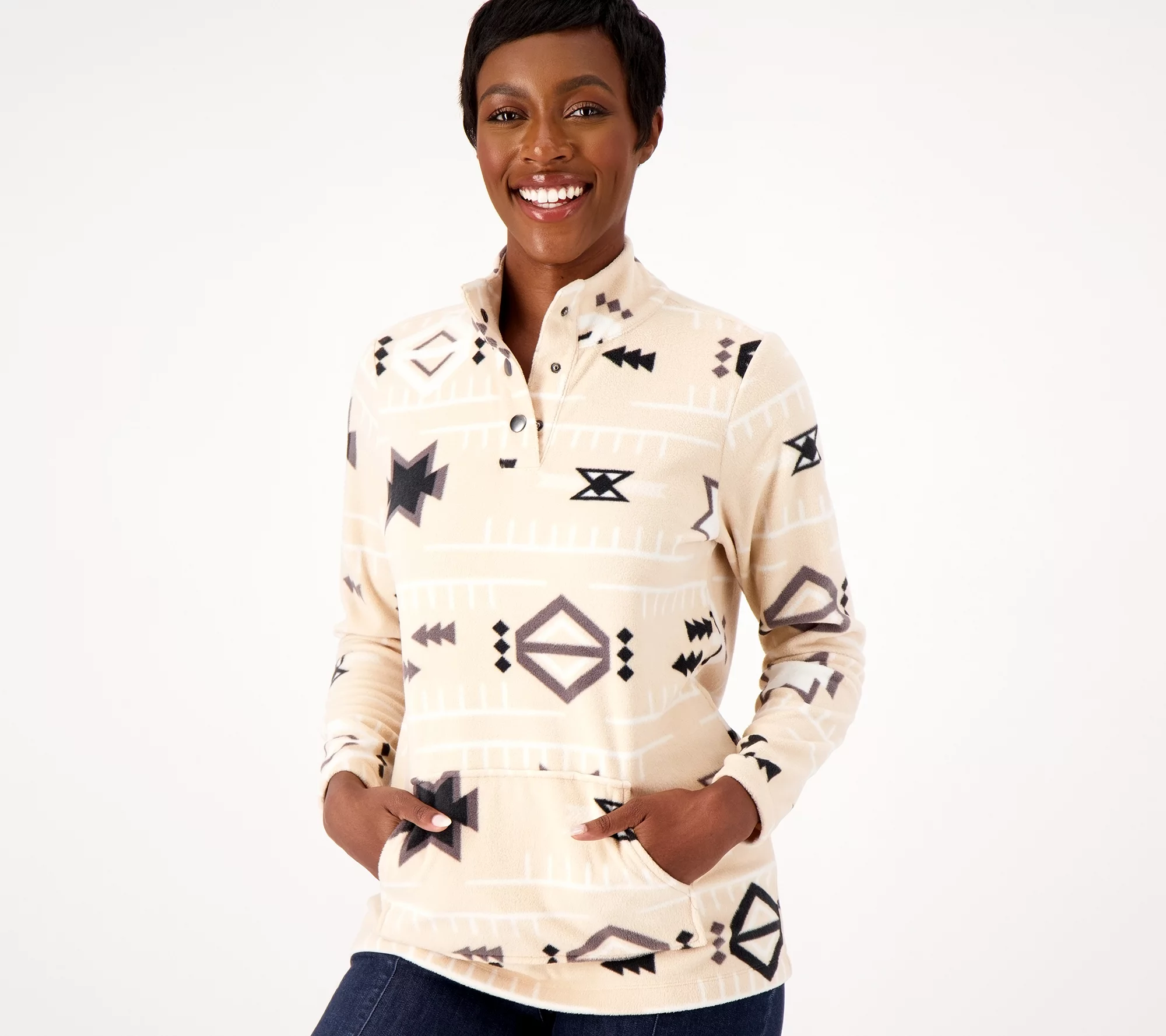 Susan Graver Weekend Polar Fleece Pullover in Prints & Solids