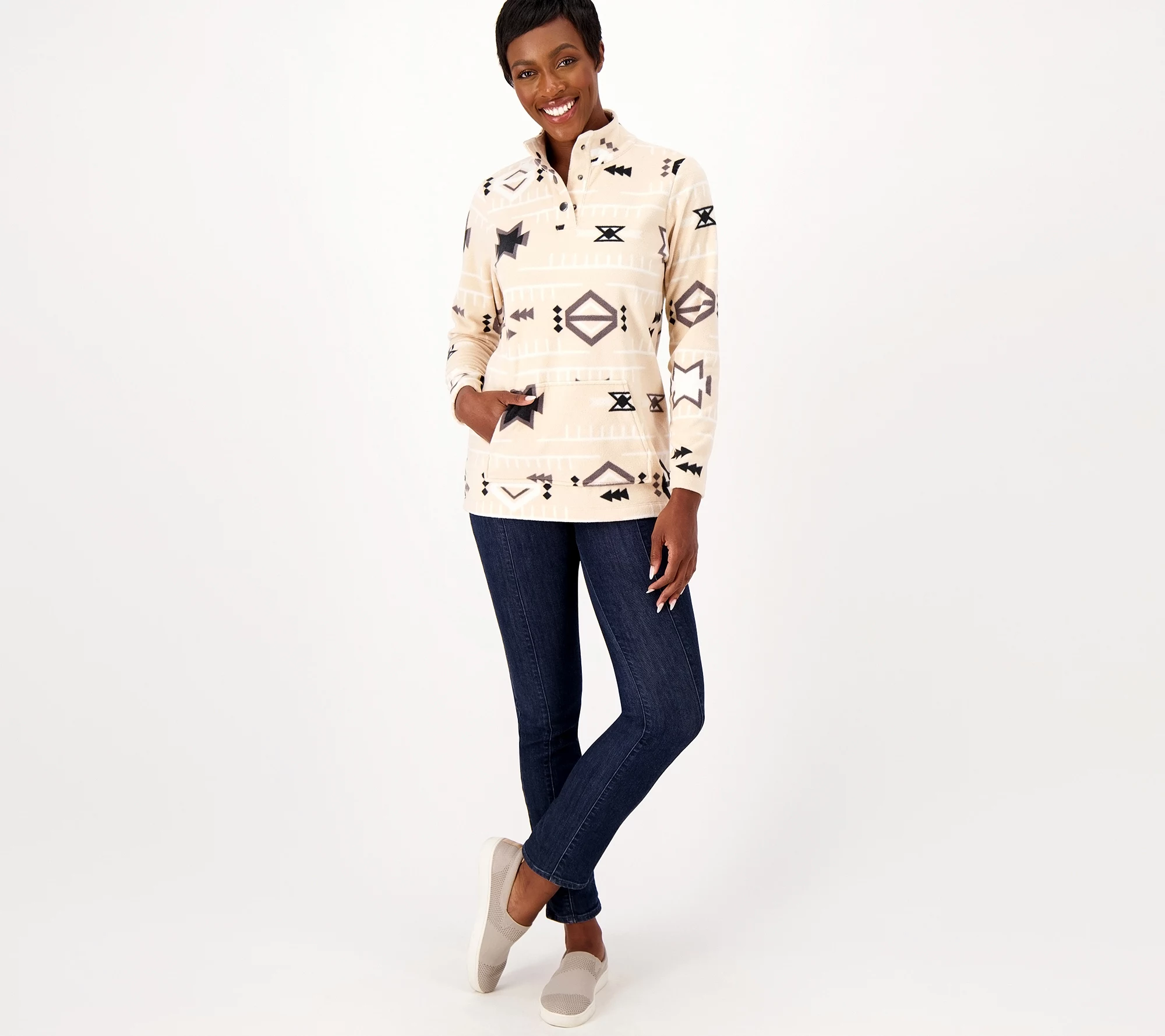 Susan Graver Weekend Polar Fleece Pullover in Prints & Solids