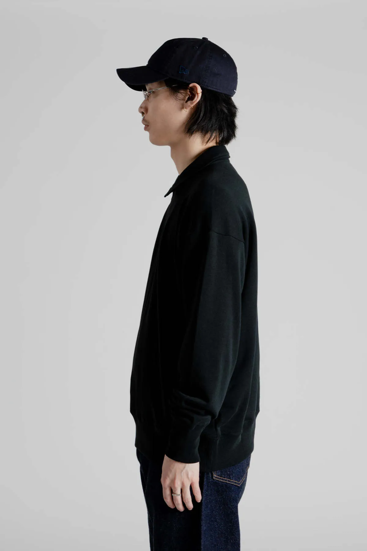 Suvin Sweat Halfzip Pullover - Ink Black