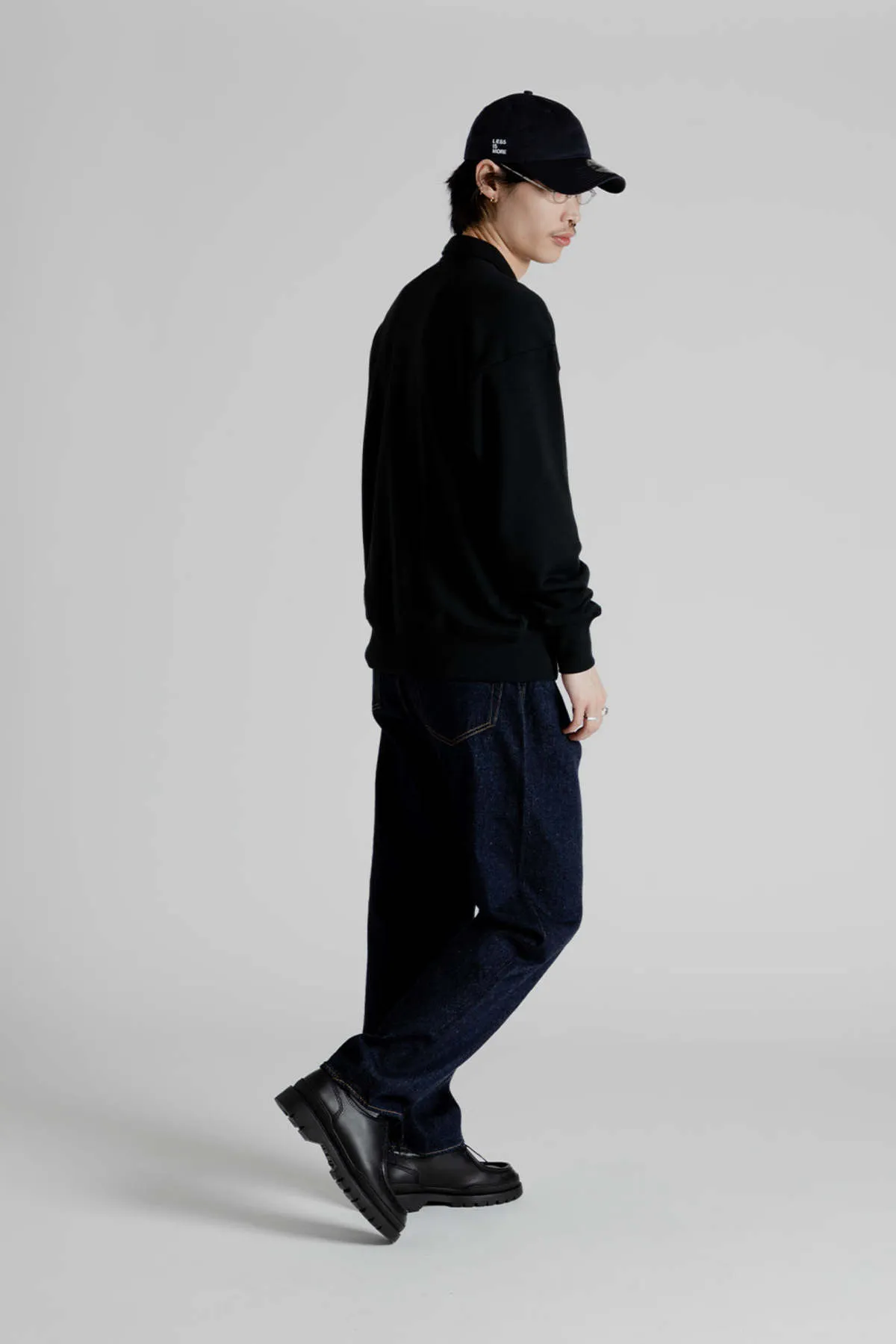 Suvin Sweat Halfzip Pullover - Ink Black