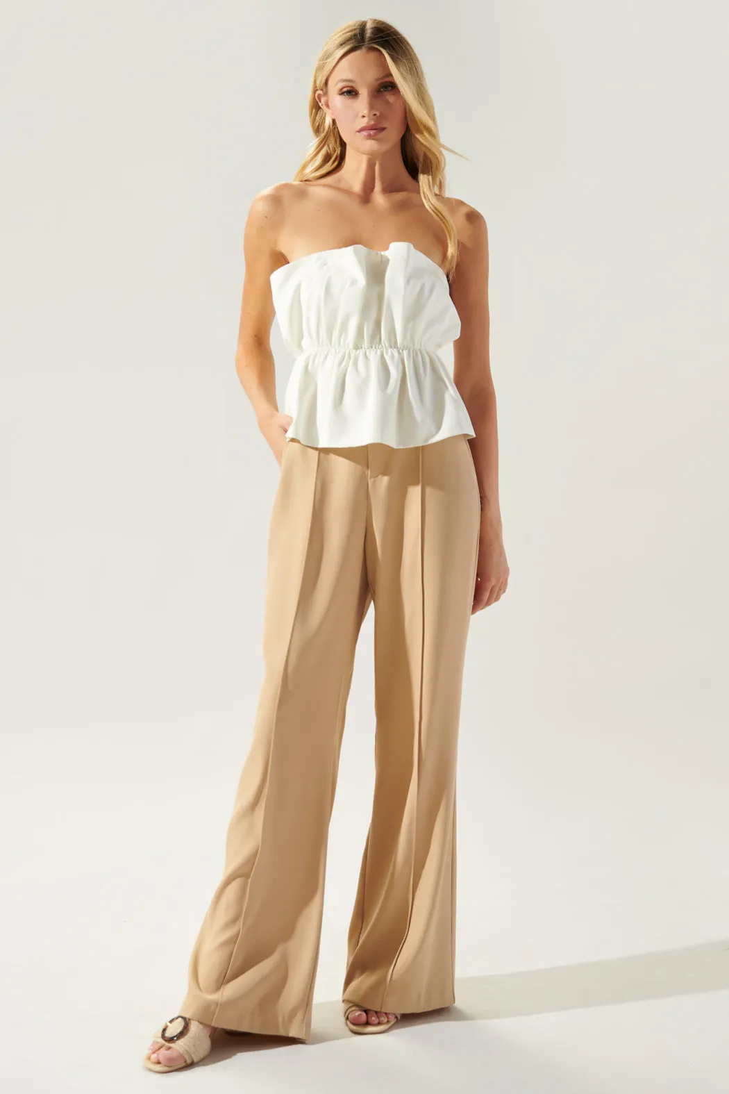 Take the Lead Pintuck Wide Leg Pants