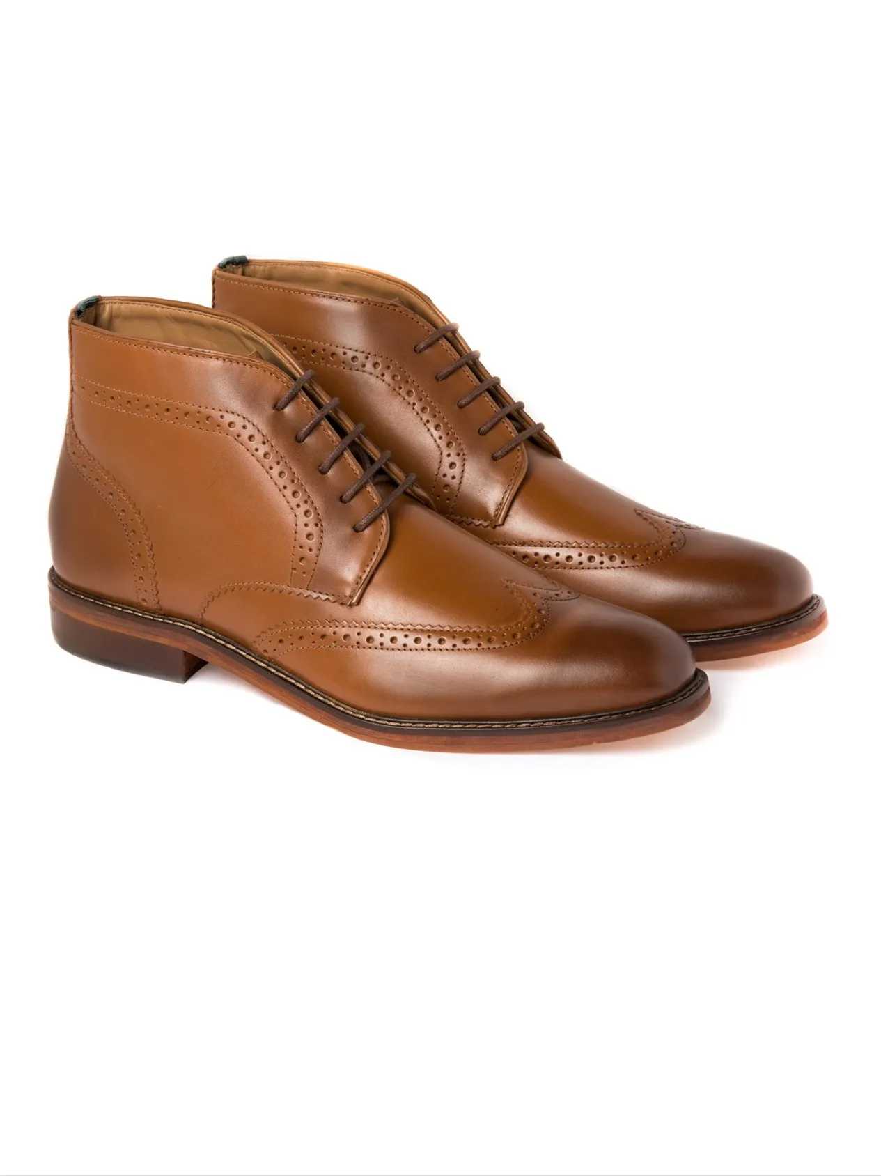 Tan Brogue Boot