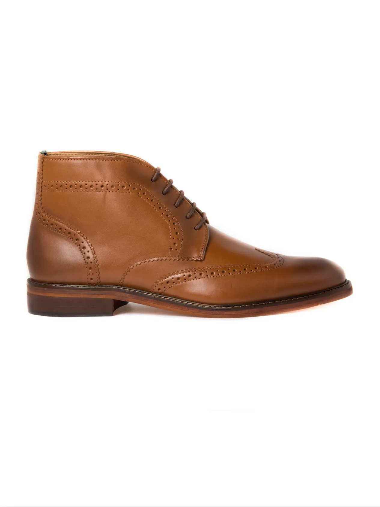 Tan Brogue Boot