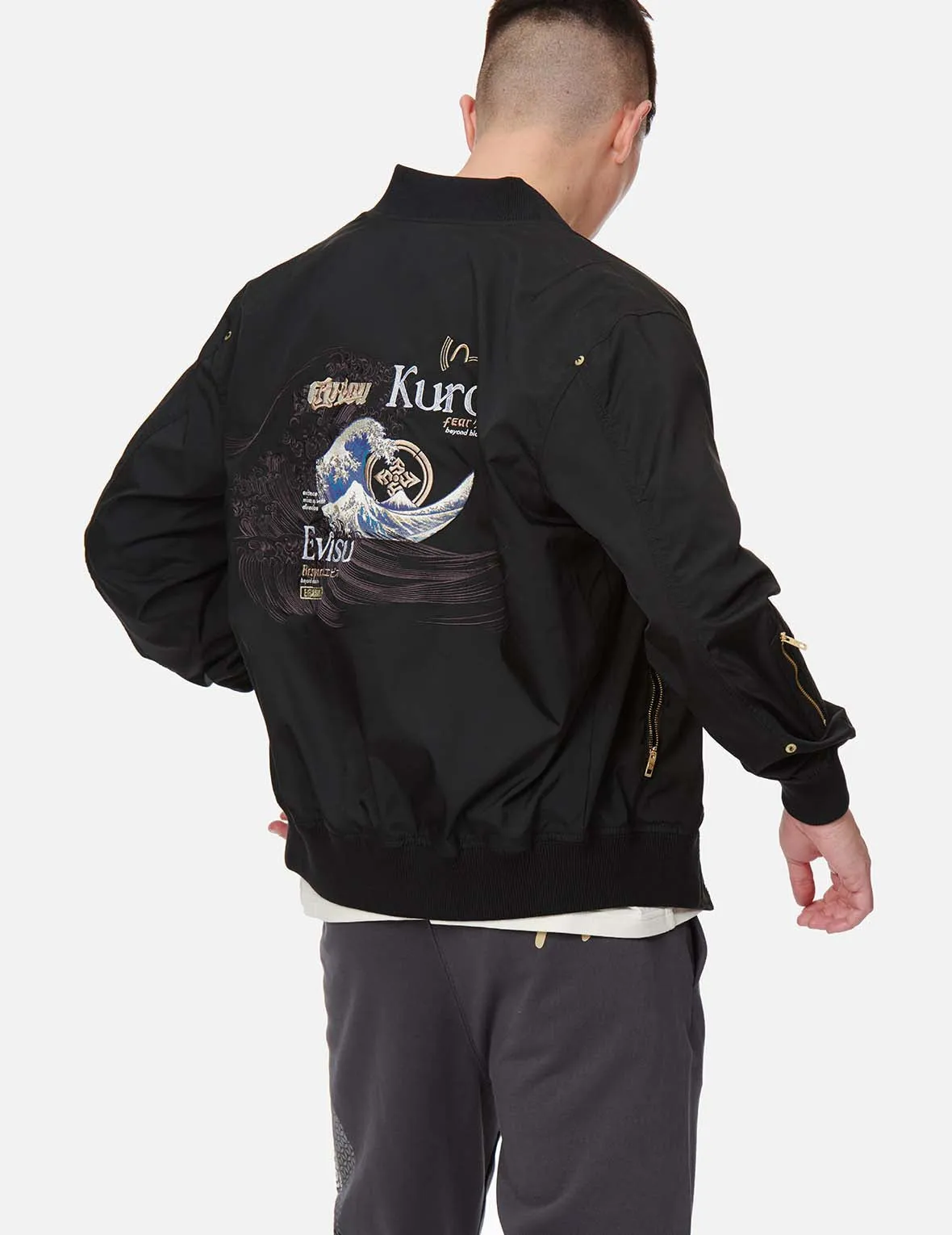 The Great Wave Embroidery Bomber Jacket