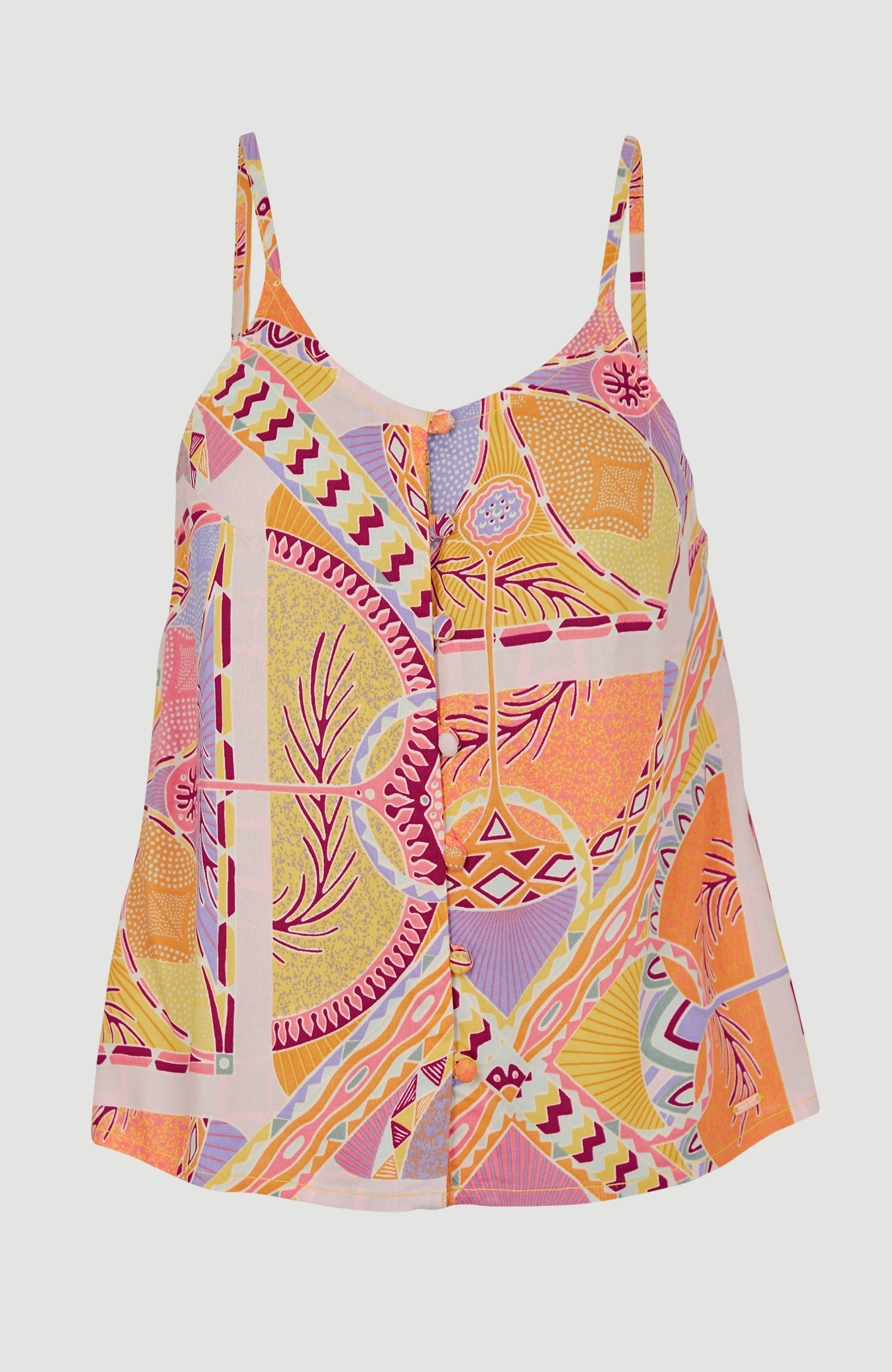 Tiare Woven Tanktop | Yellow Scarf Print