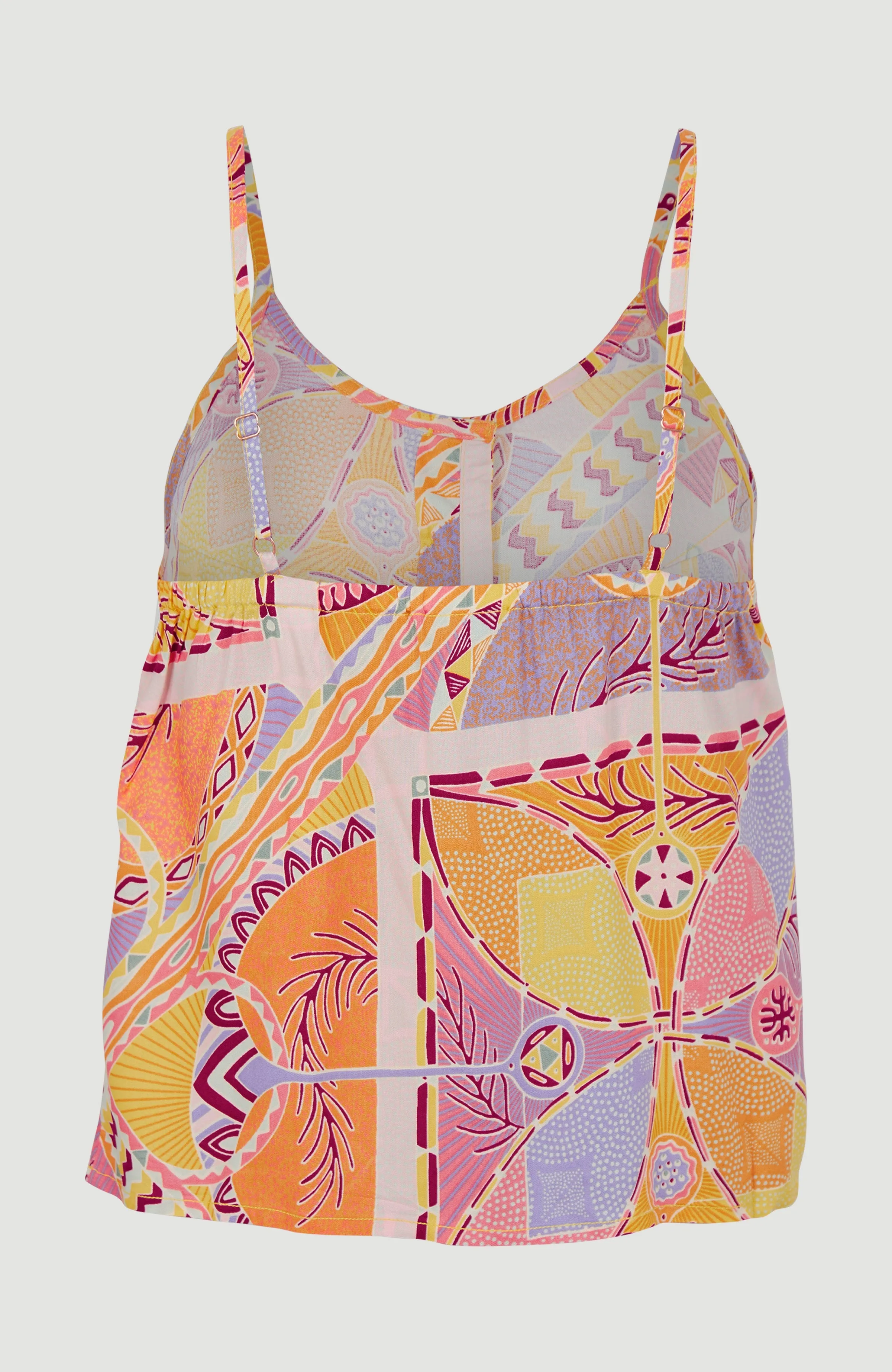 Tiare Woven Tanktop | Yellow Scarf Print