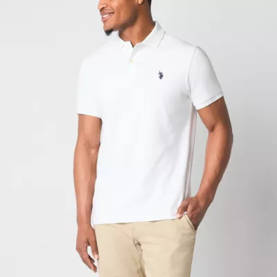 U.S. Polo Assn. Interlock Mens Classic Fit Short Sleeve Polo Shirt