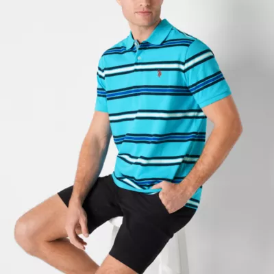 U.S. Polo Assn. Stripe Mens Classic Fit Short Sleeve Polo Shirt