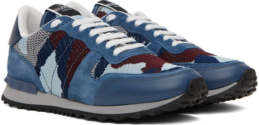 Valentino Garavani Blue Rockrunner Sneakers