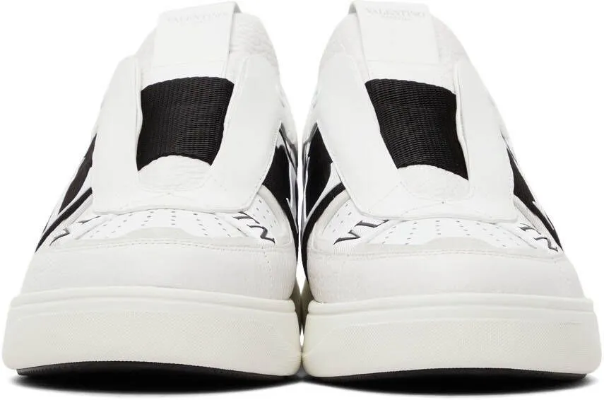 Valentino Garavani White & Black 'VLTN' Low-Top Sneakers