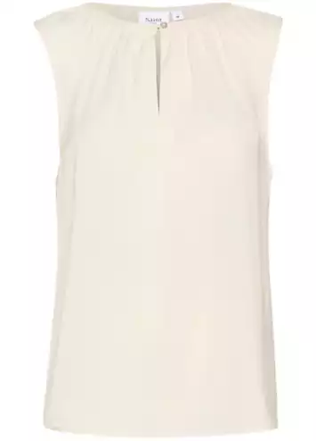 Vanea Sleeveless Round Neck Top by Saint Tropez | Look Again