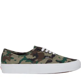 Vans Authentic Trainers Camo Olive/White