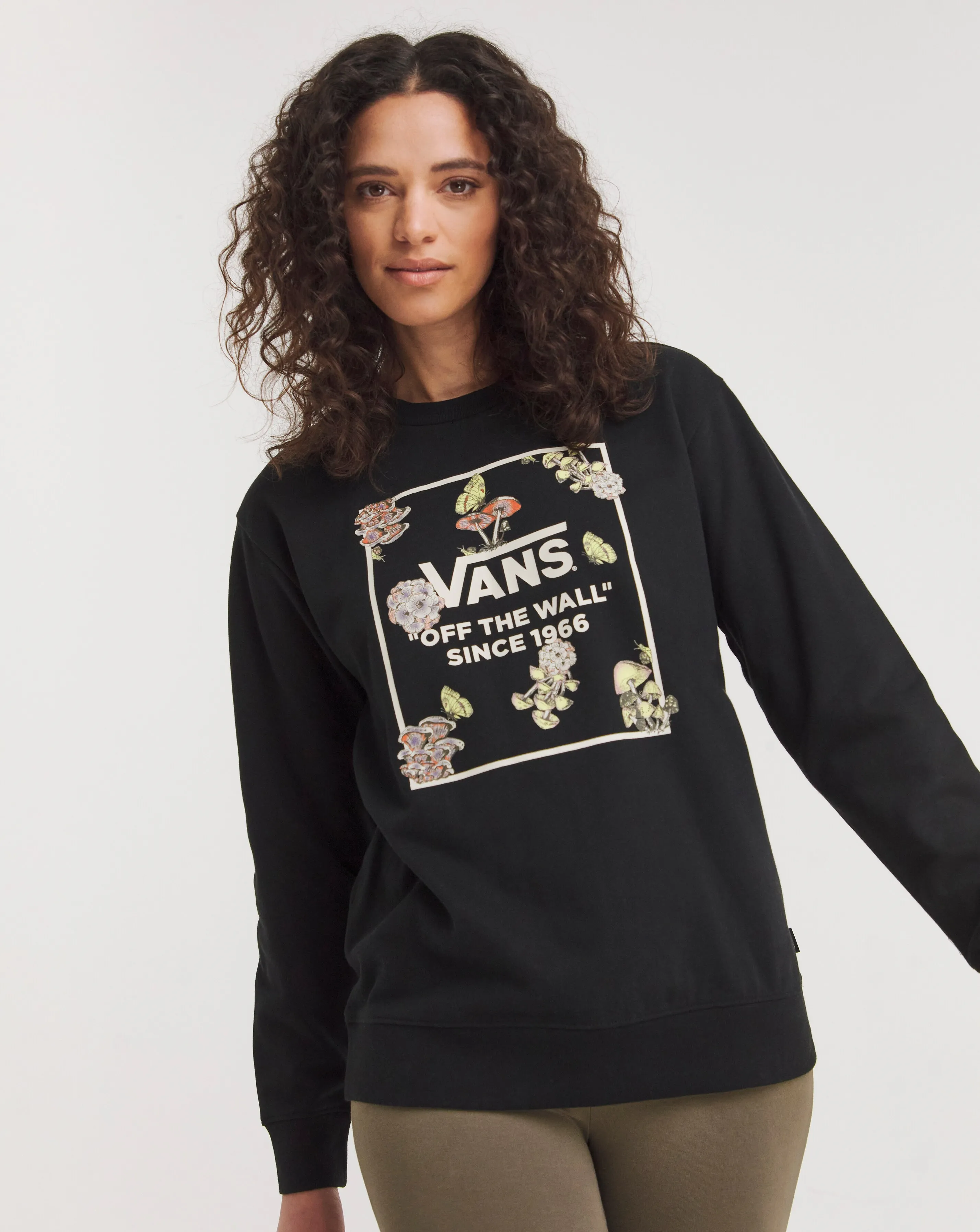 VANS Fungi Floral Frame Fleece Crew Sweatshirt