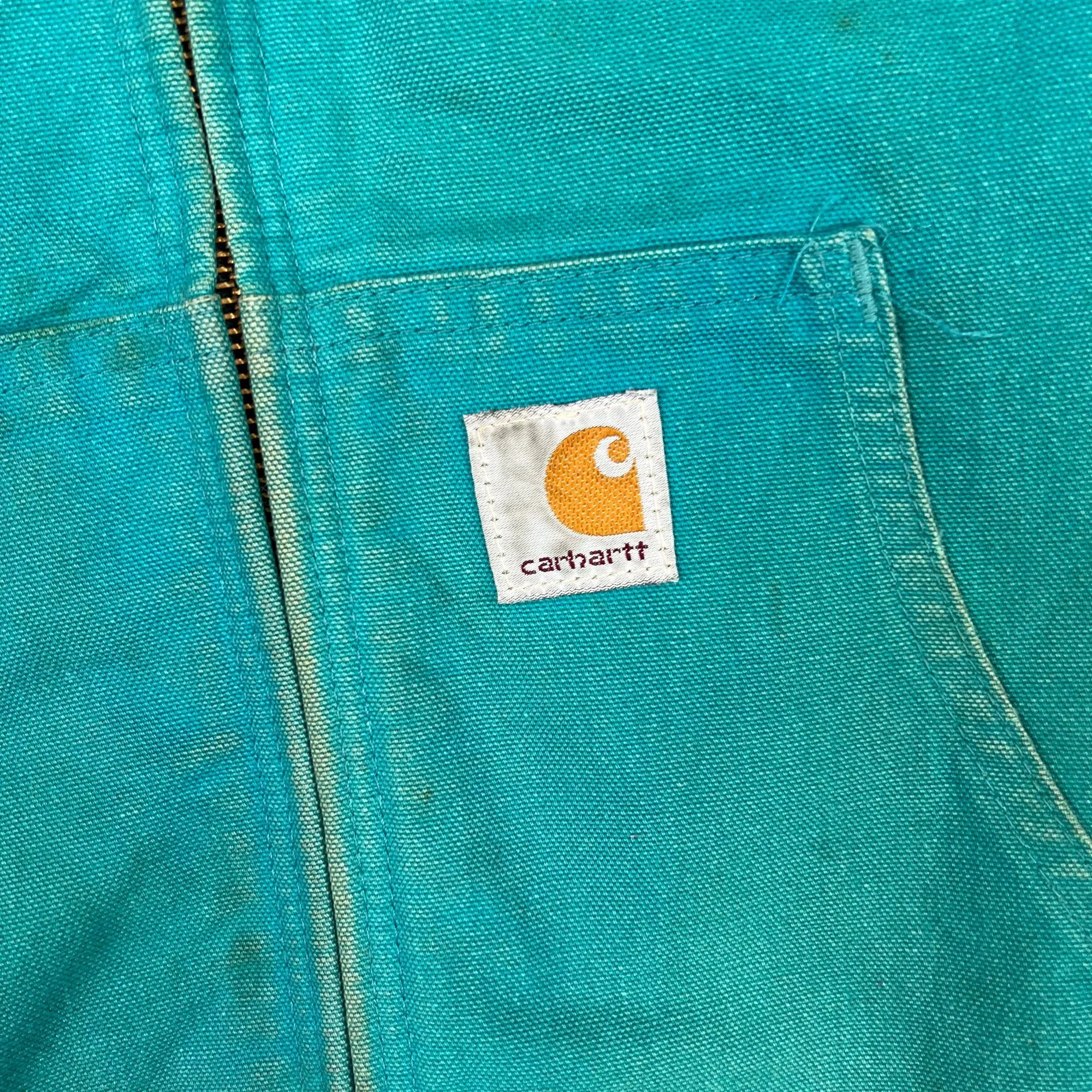 Vintage 1994 Carhartt Thermal Lined Active Jacket Teal JR441 Rare