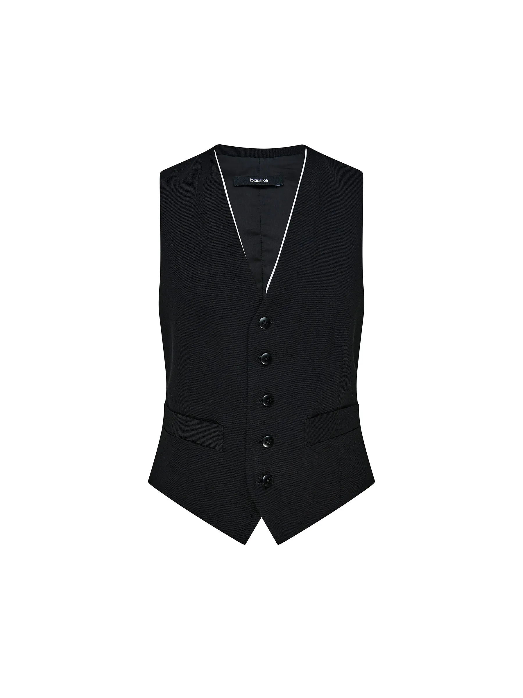 viscose twill tailored vest