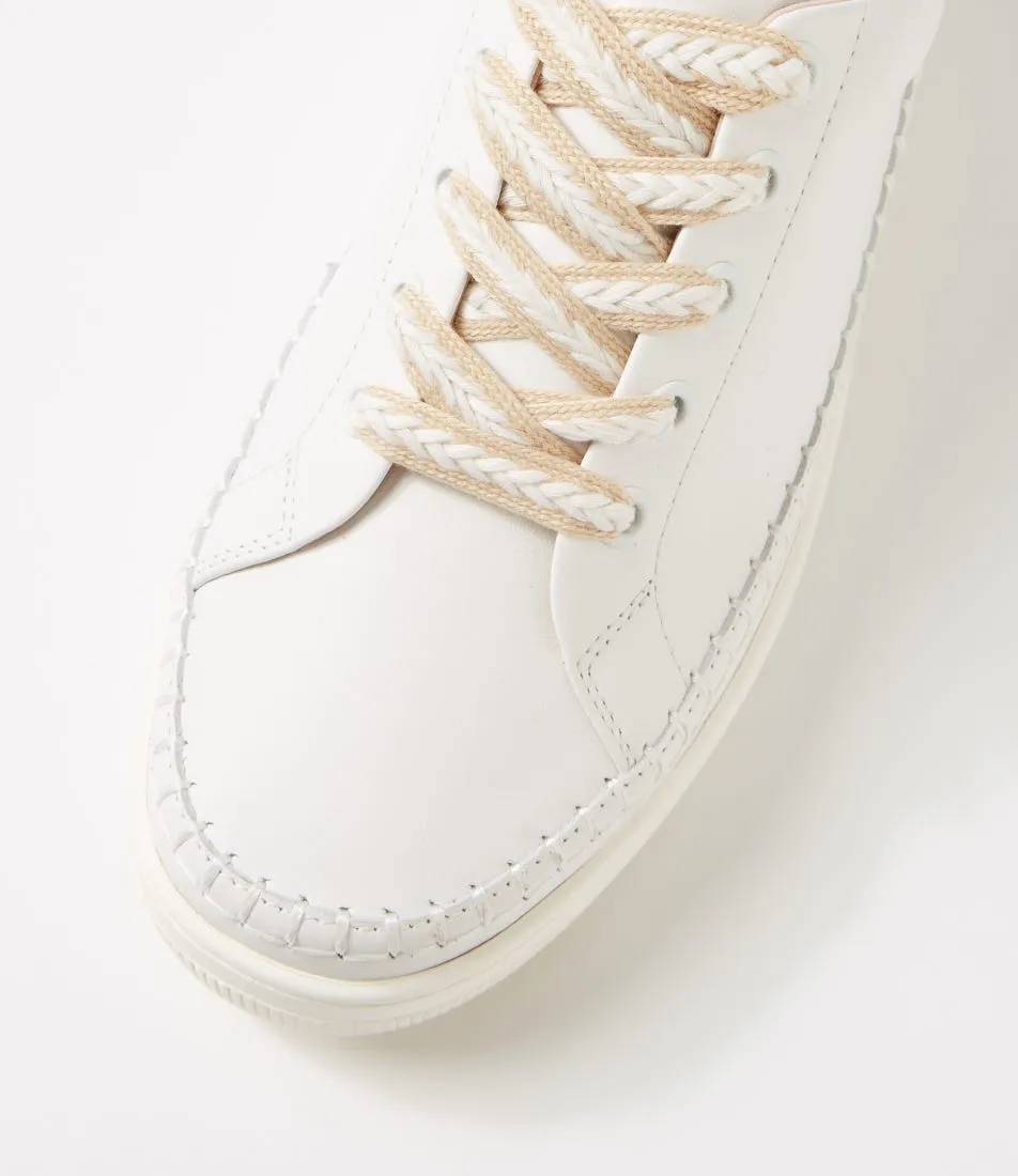 WALNUT Nia White Leather Sneakers