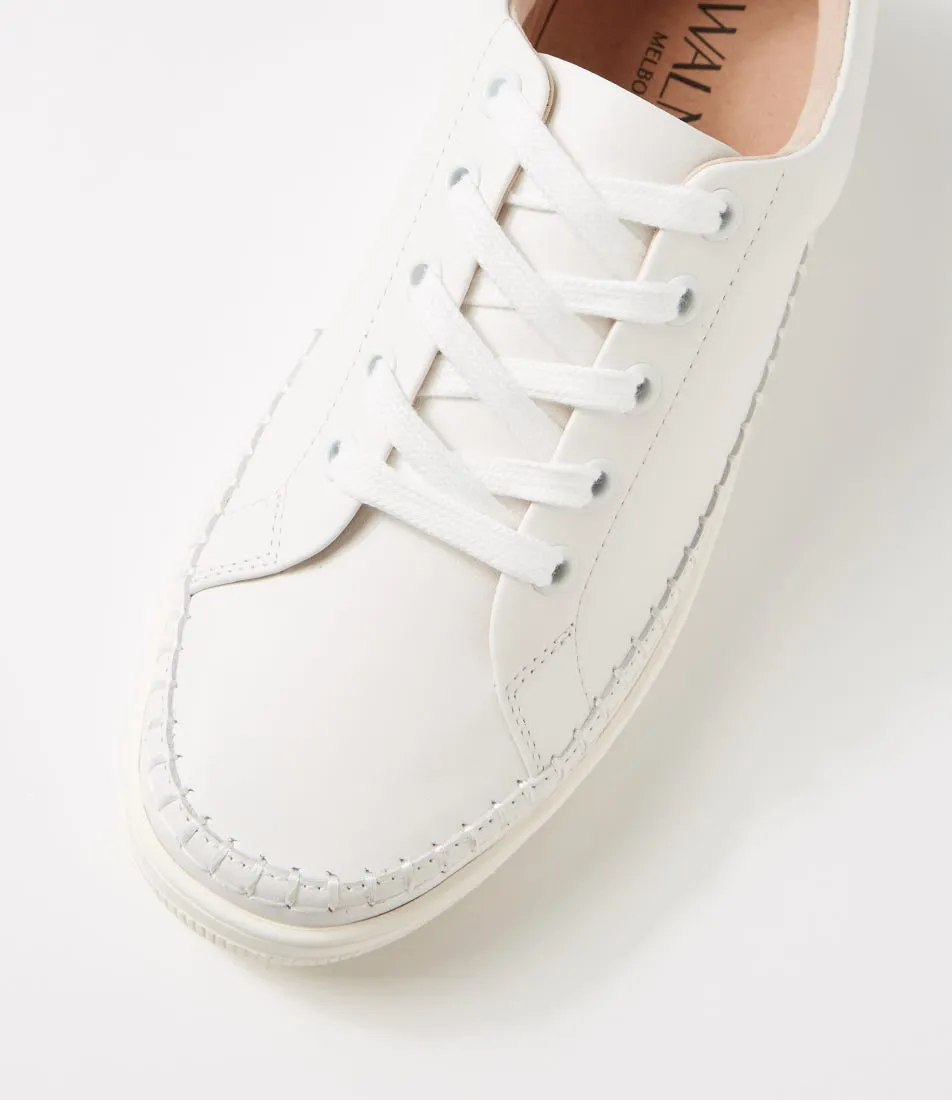 WALNUT Nia White Leather Sneakers