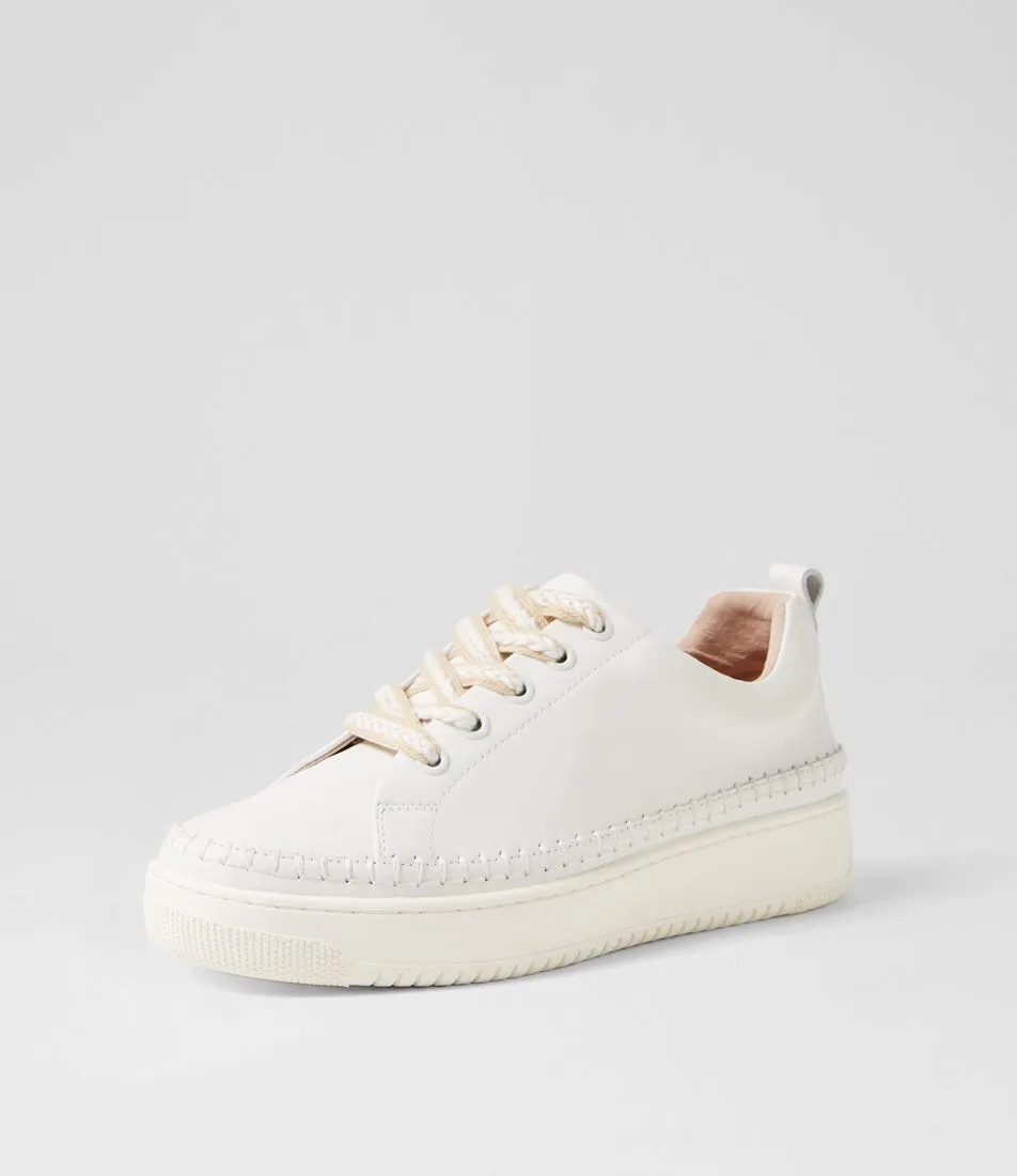 WALNUT Nia White Leather Sneakers