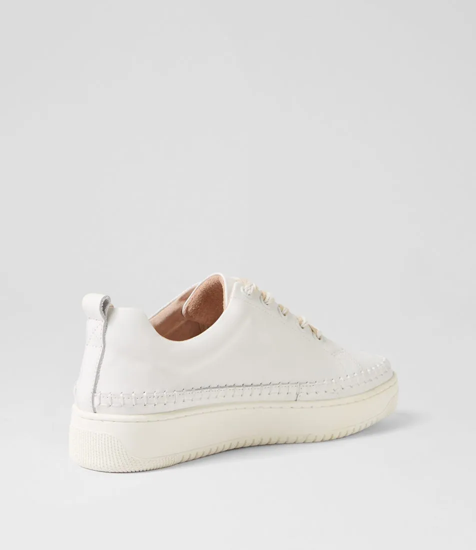 WALNUT Nia White Leather Sneakers