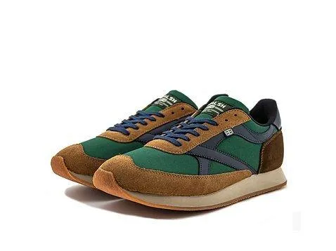 Walsh Men's Whirlwind Trainers - Green/Navy UK