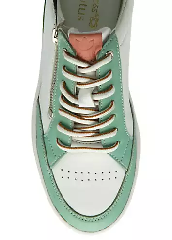 White & Green Sierra Trainers by Lotus | Look Again