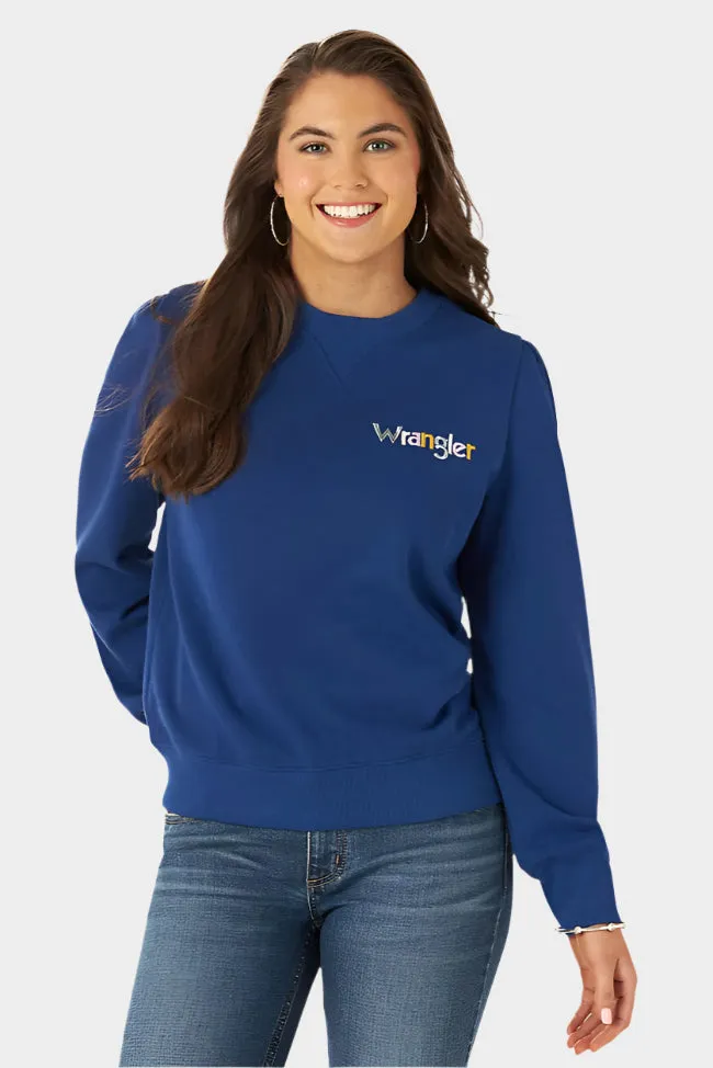 WRANGLER WOMEN'S RETRO PUFF SLEEVE LOGO PULLOVER