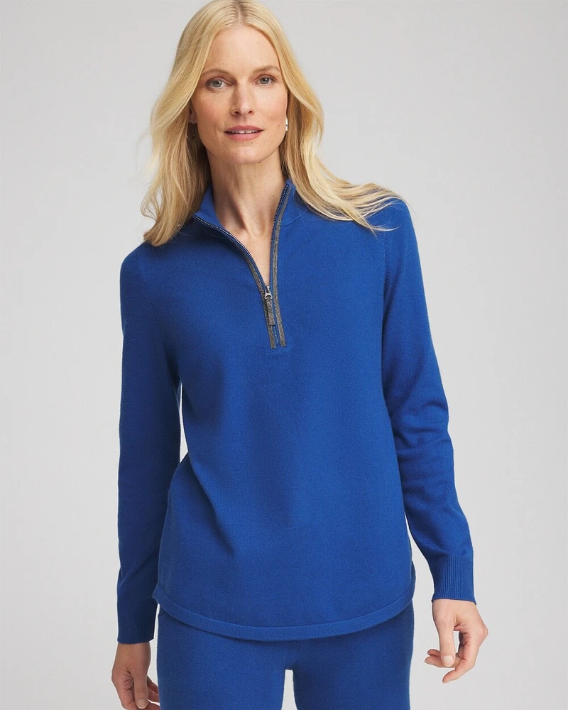 Zenergy\u00AE Luxe Half Zip Pullover Top