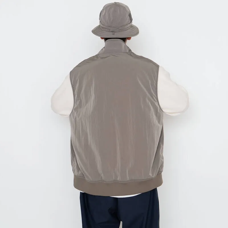 Zip-up Wind Vest - Beige